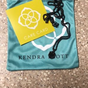 Kendra Scott Oliver Necklace in Black drusy